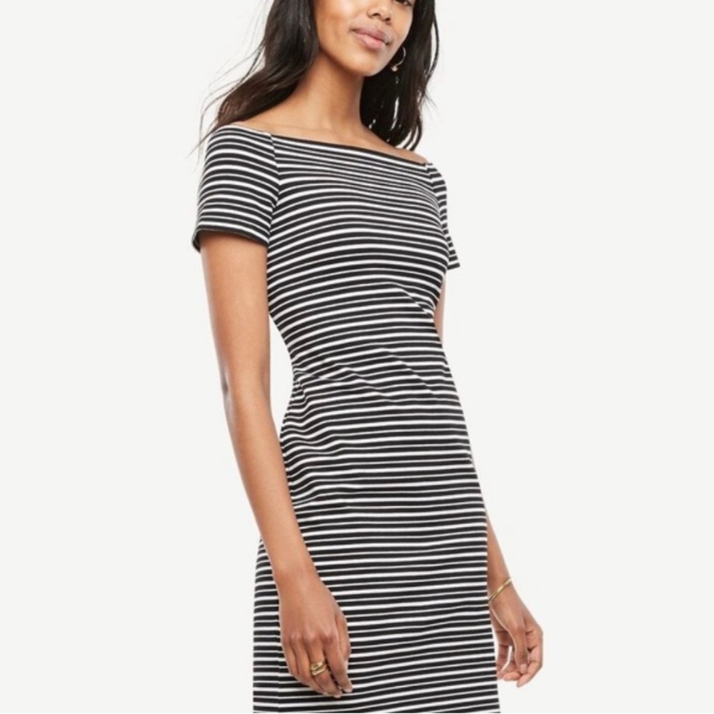 Ann Taylor NWT Striped Off the Shoulder Dress size 00